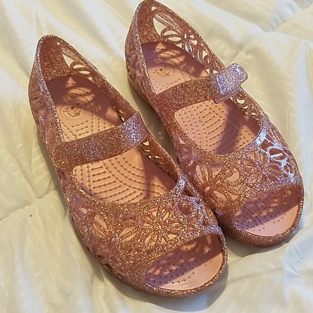 Glitter Open Toe Crocs